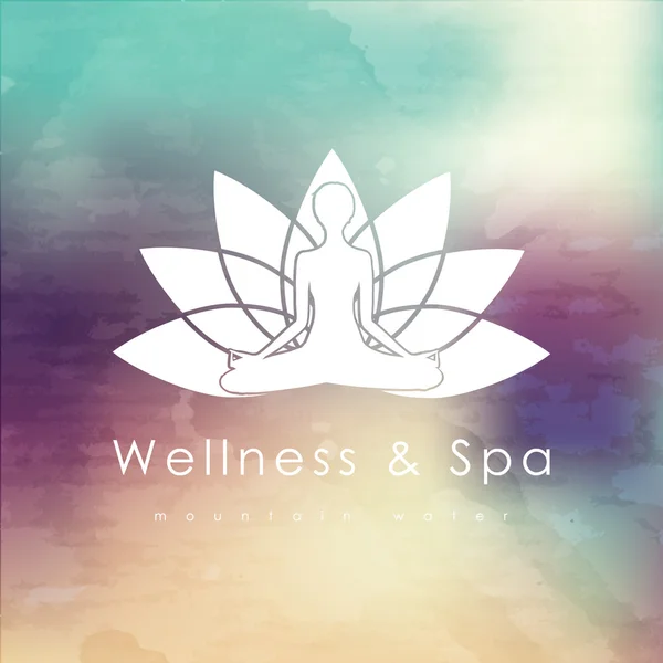 Plantilla de logotipo para spa, Yoga Ilustración De Stock