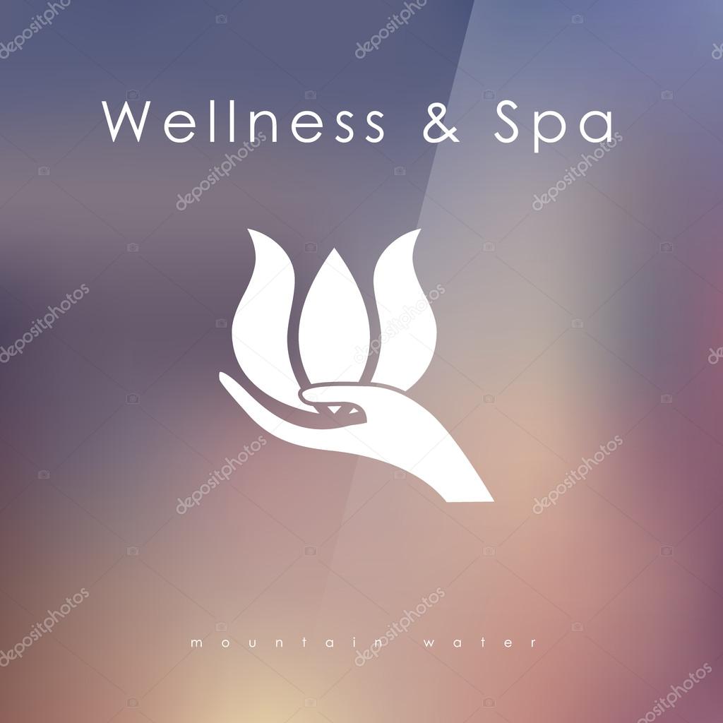 Abstract vector logo template for SPA, Yoga, Cosmetics, Medicine, Pharmacy, Beauty and Health. Creative design icon.