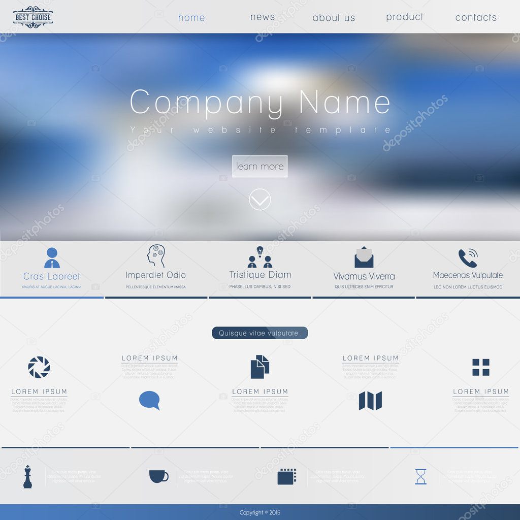 One page website design template