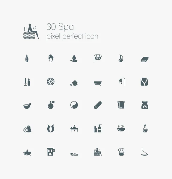 Spa solid icons Stock Ilustrace