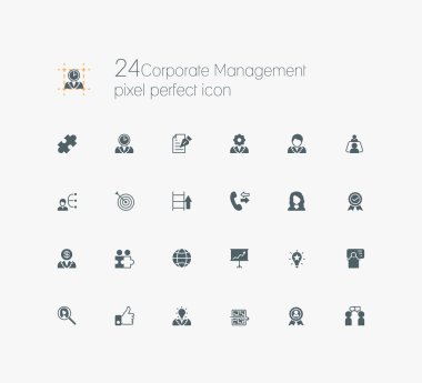 icons set of corporate management
