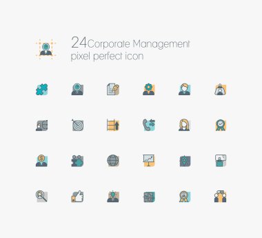 icons set of corporate management