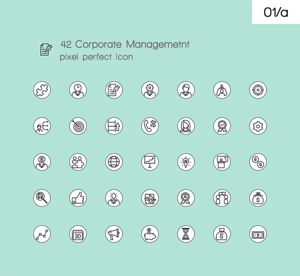 Icons set of corporate management — Διανυσματικό Αρχείο