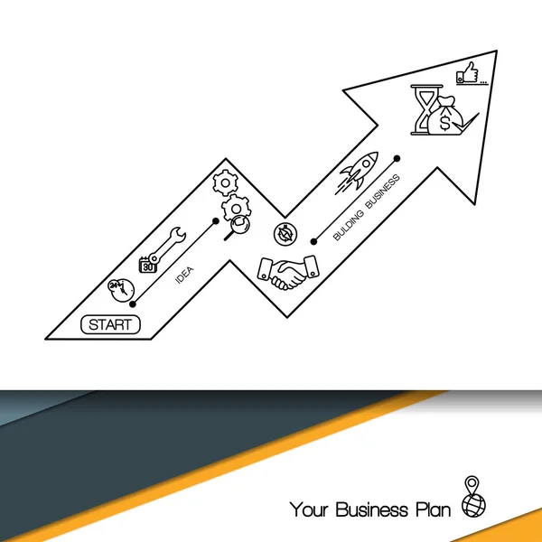 Icônes ensemble de gestion d'entreprise et d'affaires — Image vectorielle