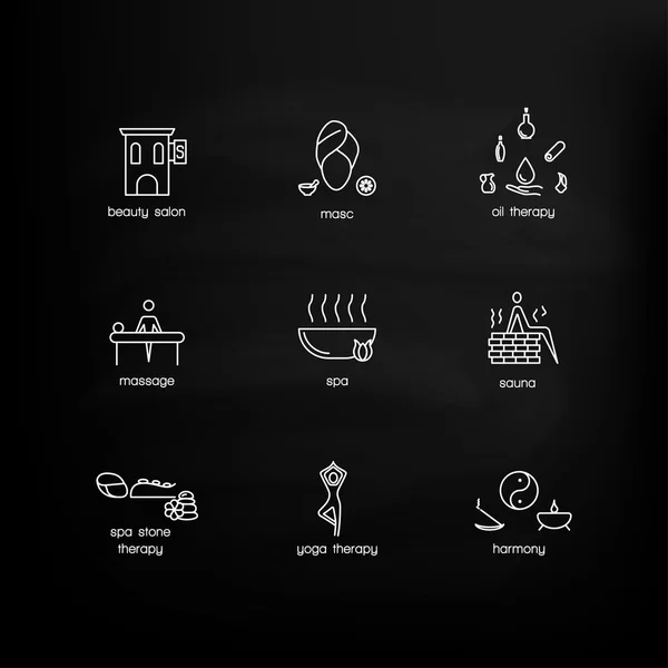 Spa & Wellness szimbólumok gyűjteménye. — Stock Vector