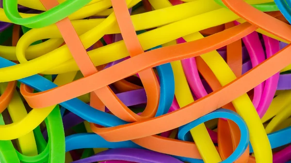 Many colorful elastics — Stock Photo, Image