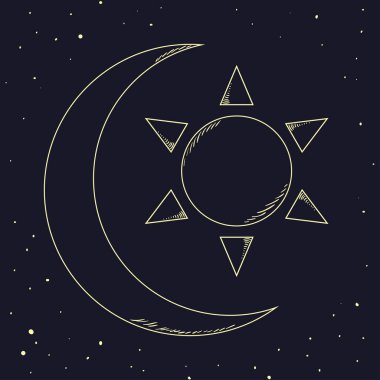 Esrarengiz vektör güneşi, ay. Astroloji ve tarot