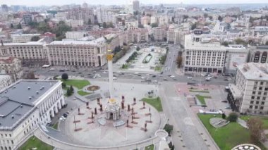 Kyiv, Ukrayna sonbaharda: Independence Meydanı, Meydan. Hava görünümü
