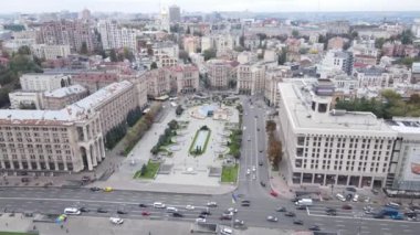 Kyiv, Ukrayna sonbaharda: Independence Meydanı, Meydan. Hava görünümü