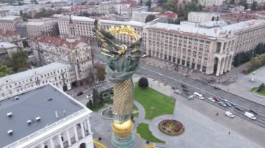 Kyiv, Ukrayna sonbaharda: Independence Meydanı, Meydan. Hava görünümü