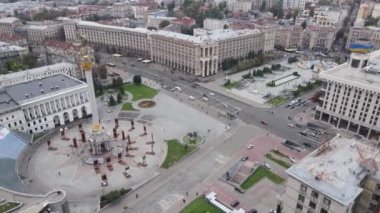 Kyiv, Ukrayna sonbaharda: Independence Meydanı, Meydan. Hava görünümü