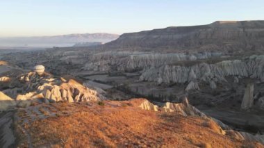 Cappadocia, Turkey : Balloons in the sky. Aerial view