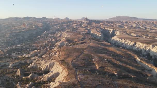 カパドキア、トルコ:空の風船。空中風景 — ストック動画