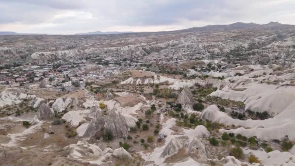 Cappadocia paesaggio vista aerea. Tacchino. Parco nazionale di Goreme — Video Stock