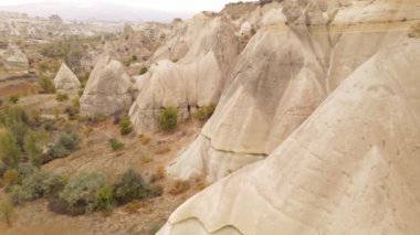 Kapadokya hava manzarası. Hindi. Goreme Ulusal Parkı