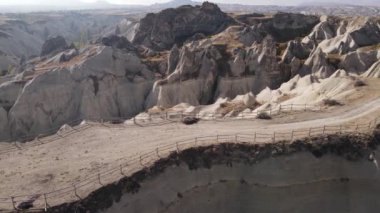 Kapadokya hava manzarası. Hindi. Goreme Ulusal Parkı