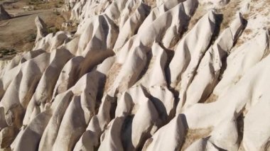 Kapadokya hava manzarası. Hindi. Goreme Ulusal Parkı