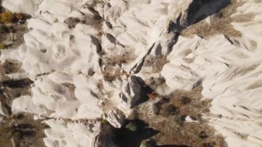 Kapadokya hava manzarası. Hindi. Goreme Ulusal Parkı