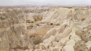 Kapadokya hava manzarası. Hindi. Goreme Ulusal Parkı