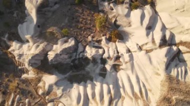 Kapadokya hava manzarası. Hindi. Goreme Ulusal Parkı
