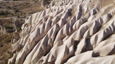 Kapadokya hava manzarası. Hindi. Goreme Ulusal Parkı