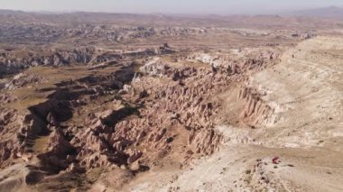 Kapadokya hava manzarası. Hindi. Goreme Ulusal Parkı