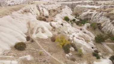 Kapadokya hava manzarası. Hindi. Goreme Ulusal Parkı