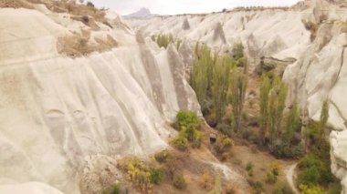 Kapadokya hava manzarası. Hindi. Goreme Ulusal Parkı
