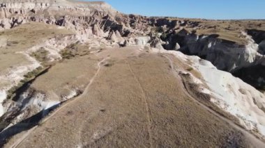 Kapadokya hava manzarası. Hindi. Goreme Ulusal Parkı