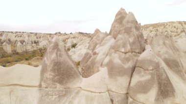 Kapadokya hava manzarası. Hindi. Goreme Ulusal Parkı