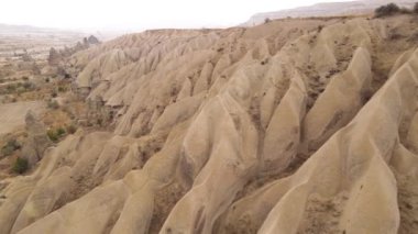 Kapadokya hava manzarası. Hindi. Goreme Ulusal Parkı
