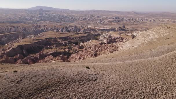 Kapadokya hava manzarası. Hindi. Goreme Ulusal Parkı — Stok video