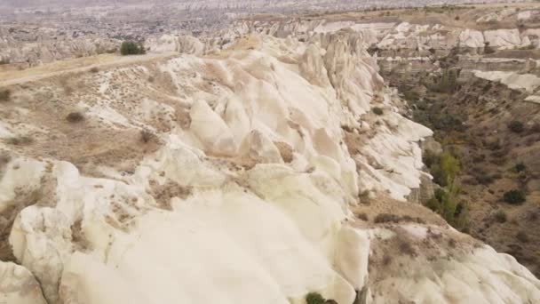 カッパドキアの風景空撮。トルコだ。ゴレメ国立公園 — ストック動画