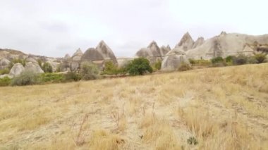 Kapadokya hava manzarası. Hindi. Goreme Ulusal Parkı