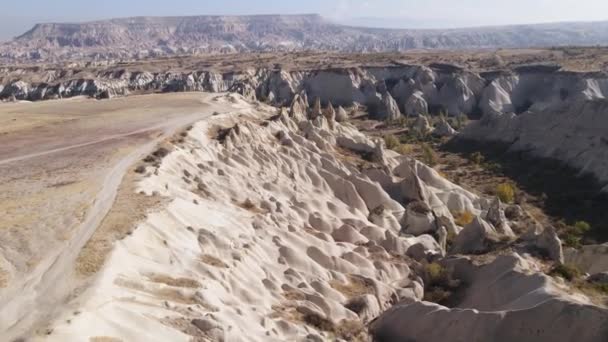 Kapadokya hava manzarası. Hindi. Goreme Ulusal Parkı — Stok video