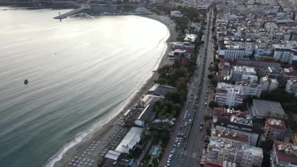 Alanya, Turchia - una località balneare. Vista aerea — Video Stock