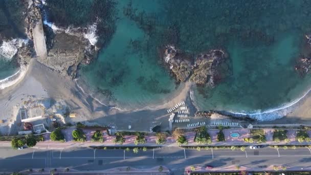 Alanya, Turkiet - en semesterort vid stranden. Flygbild — Stockvideo