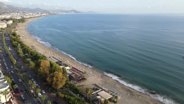 Alanya, Turchia - una località balneare. Vista aerea — Video Stock