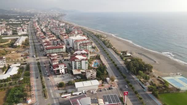 Alanya, Turchia - una località balneare. Vista aerea — Video Stock