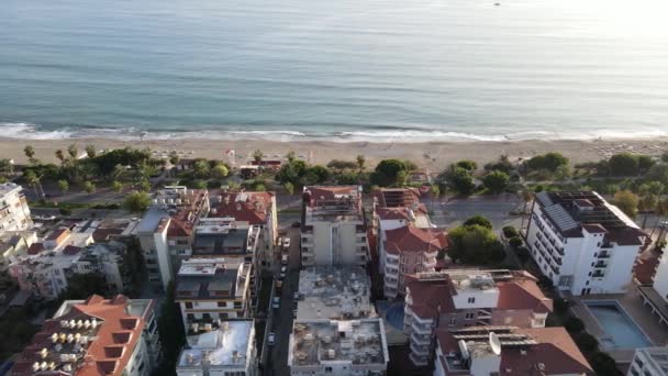 Alanya, Turchia - una località balneare. Vista aerea — Video Stock