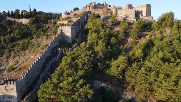 Alanya Castle - Alanya Kalesi. Туреччина — стокове відео