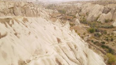 Kapadokya hava manzarası. Hindi. Goreme Ulusal Parkı