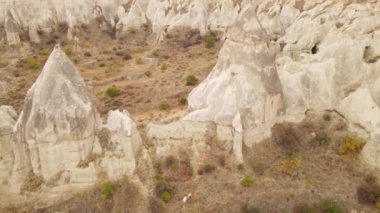 Kapadokya hava manzarası. Hindi. Goreme Ulusal Parkı