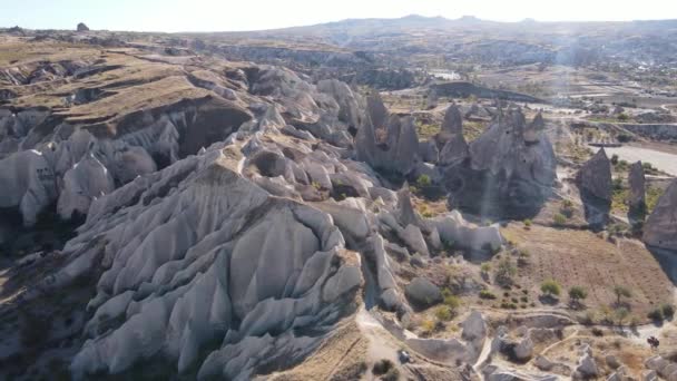 Cappadoce paysage vue aérienne. La Turquie. Parc national de Goreme — Video
