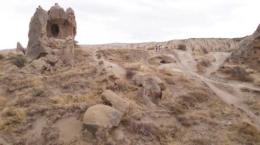 Kapadokya hava manzarası. Hindi. Goreme Ulusal Parkı