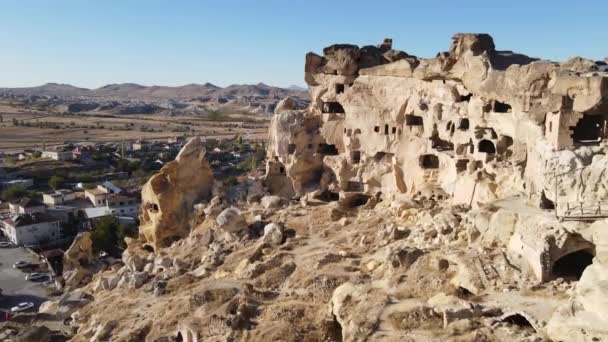 Cappadocia peisaj vedere aeriană. Turcia. Parcul Național Goreme — Videoclip de stoc