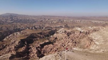 Kapadokya hava manzarası. Hindi. Goreme Ulusal Parkı