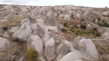 Kapadokya hava manzarası. Hindi. Goreme Ulusal Parkı