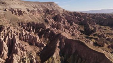 Kapadokya hava manzarası. Hindi. Goreme Ulusal Parkı