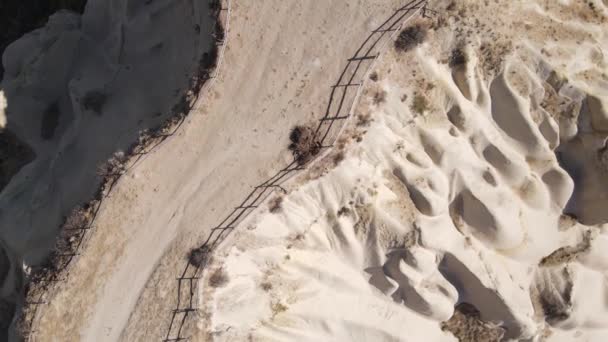 Capadócia vista aérea paisagem. A Turquia. Parque Nacional de Goreme — Vídeo de Stock